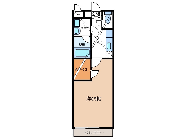 モンサント旭町の物件間取画像