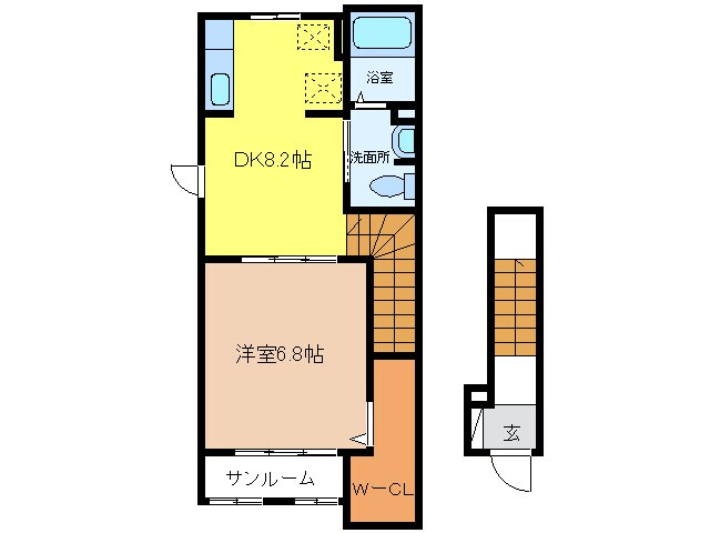 カンフリエⅡの物件間取画像