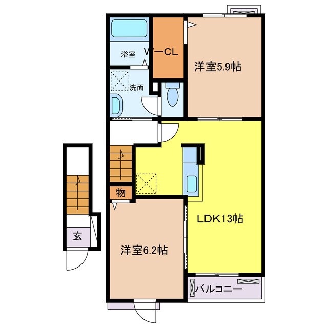 プラストサイドの物件間取画像
