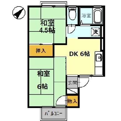 ワカバハイツの物件間取画像