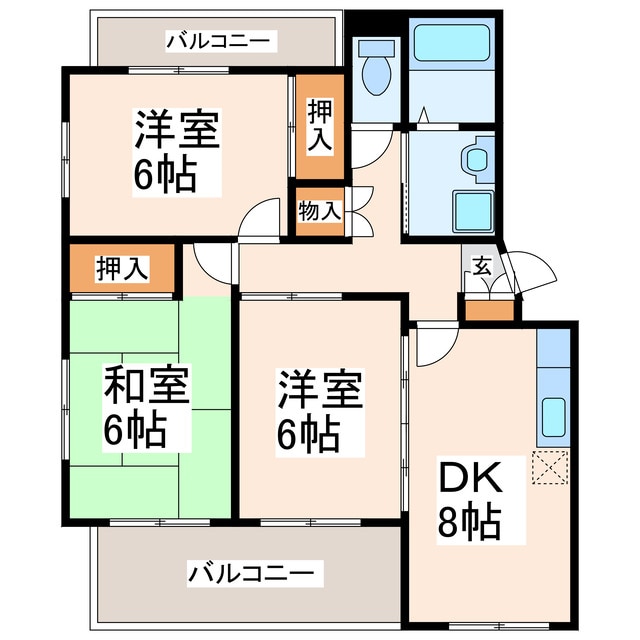 サニーハイムの物件間取画像