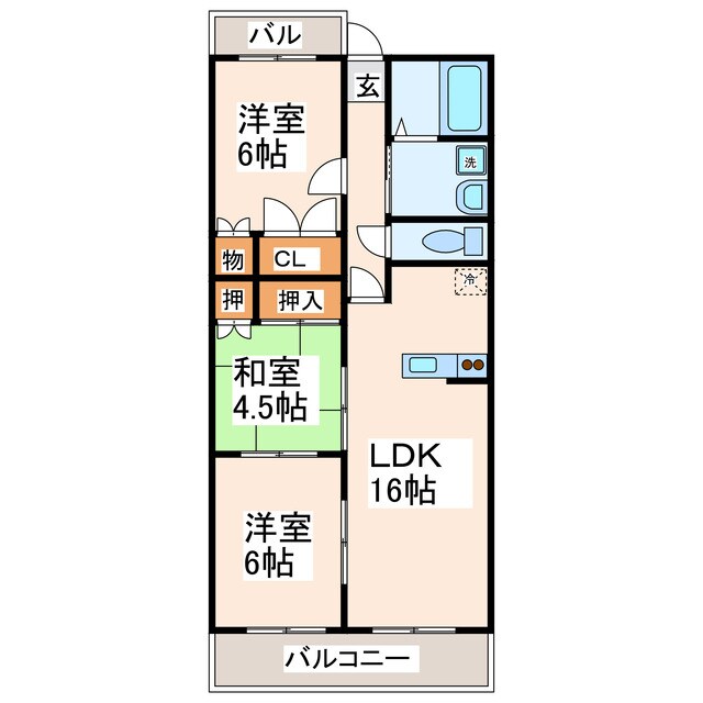 インフィニティ出水Ⅲの物件間取画像