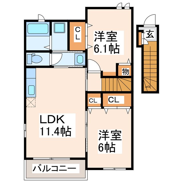 ラ　ベル　メゾンＡの物件間取画像