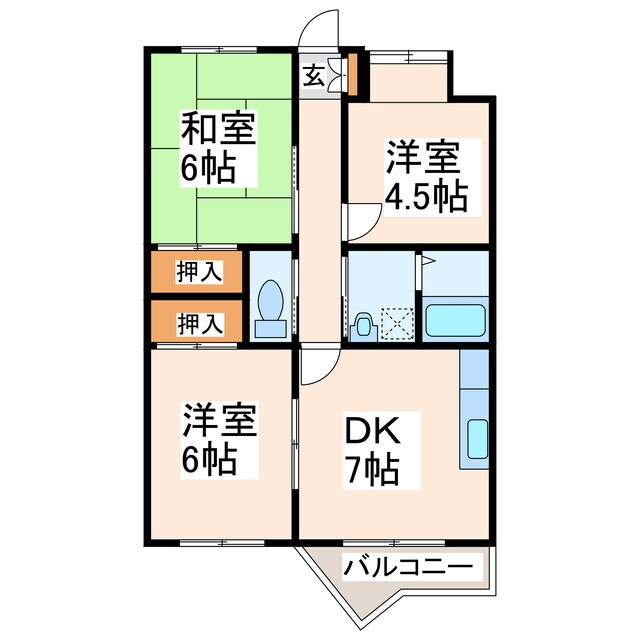 西ビルの物件間取画像