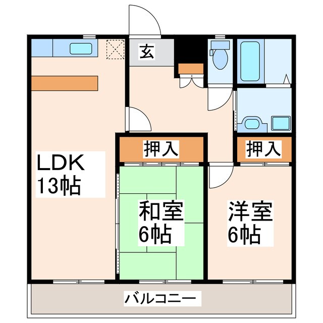 エスポワール園田Ⅱの物件間取画像