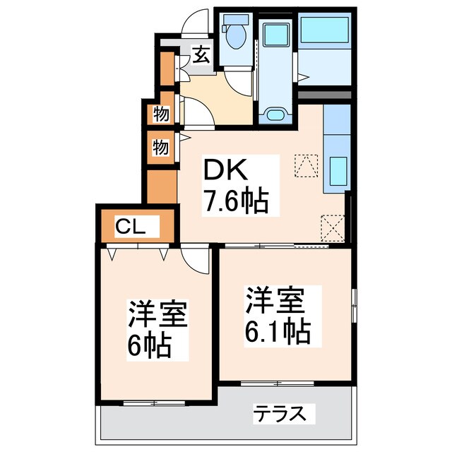 ピアッツァⅠの物件間取画像