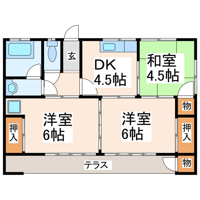 赤星アパートの物件間取画像