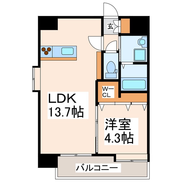 八王寺ツインタワーEASTの物件間取画像