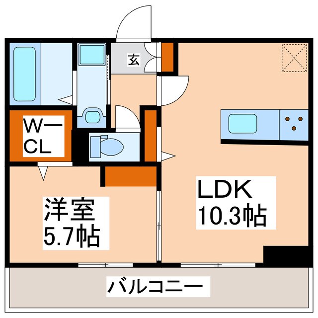 アンジューノ上代　Aの物件間取画像