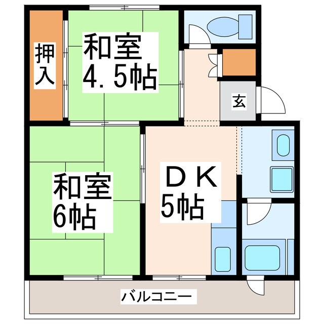 ビレッジハウス近見の物件間取画像