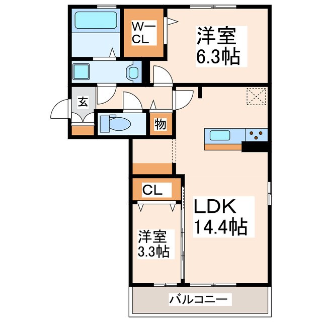 セレブ南高江の物件間取画像