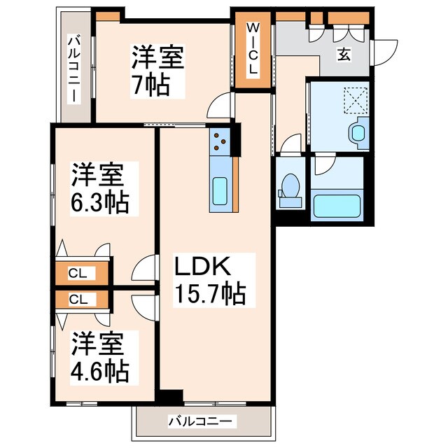 Bush Cloverの物件間取画像