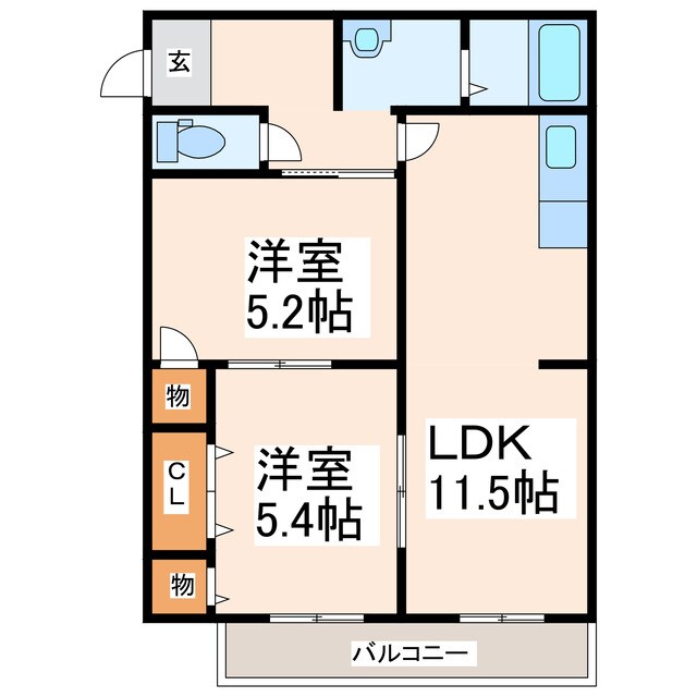 ファミール田迎の物件間取画像