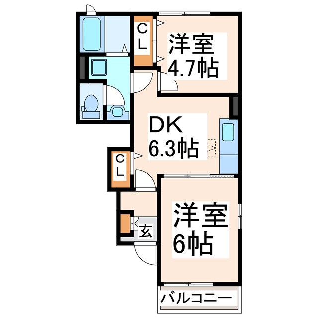 プロスパー・Ⅱの物件間取画像