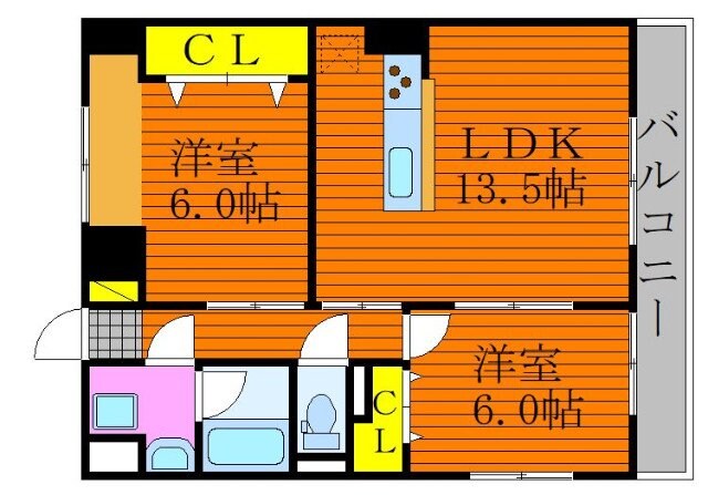 グランスクエア岡山駅西の物件間取画像