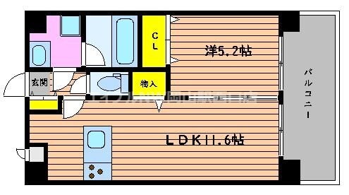 ピュアロイヤル大元の物件間取画像