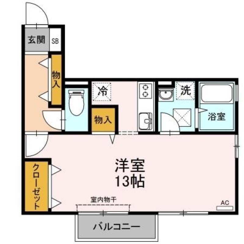 アルファーム　B棟の物件間取画像