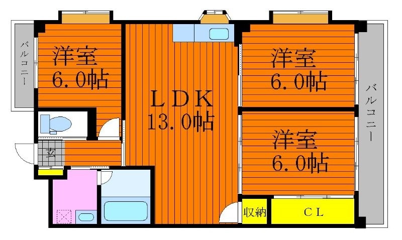 ブルージュ下中野の物件間取画像