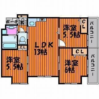 ベンハウス伊福町の物件間取画像