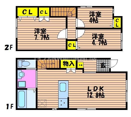 一宮戸建Bの物件間取画像