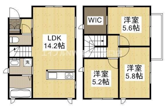 西古松(山本様)戸建の物件間取画像