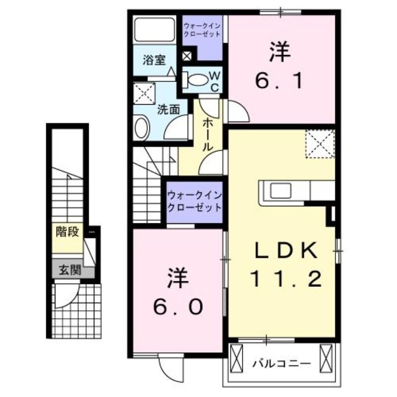 橙Ⅱ棟の物件間取画像