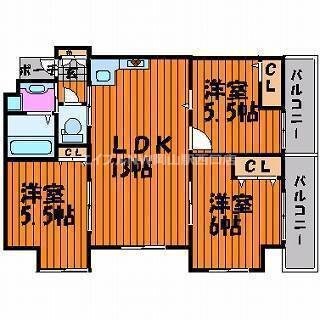 ベンハウス伊福町の物件間取画像