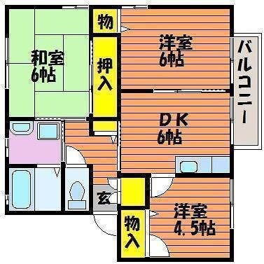 リバティ津高南館の物件間取画像