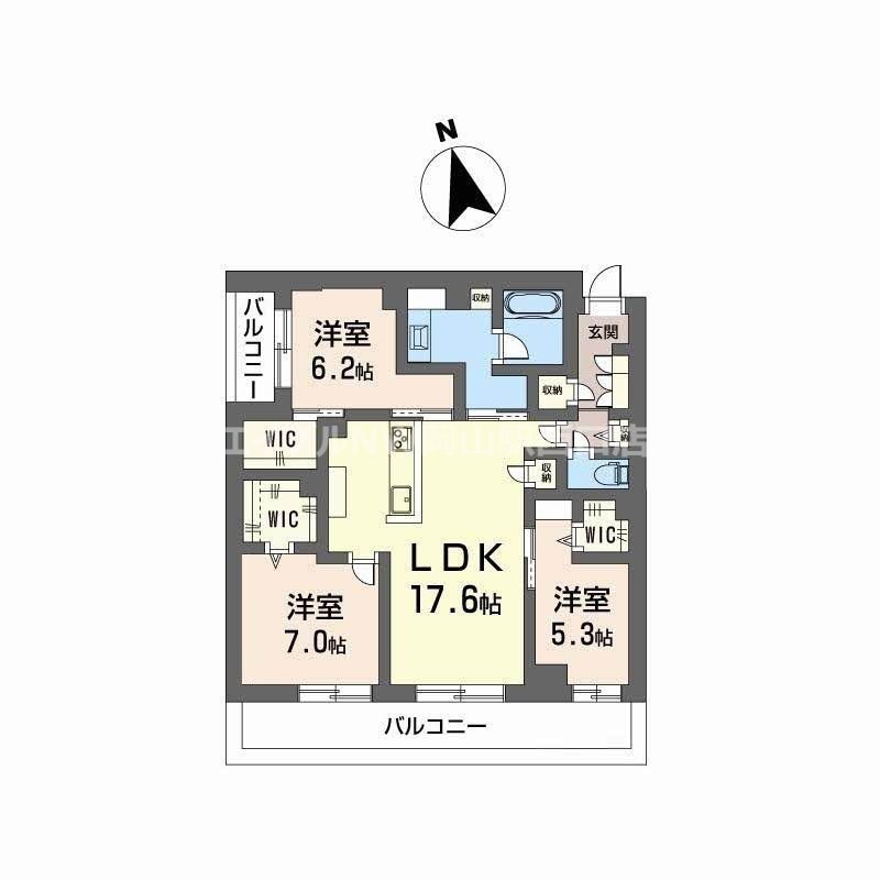 ＧｒｅｅｎＧａｒｄｅｎ東古松の物件間取画像