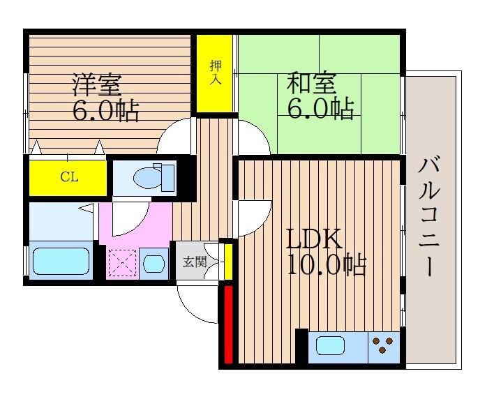 ラフィネ高柳の物件間取画像