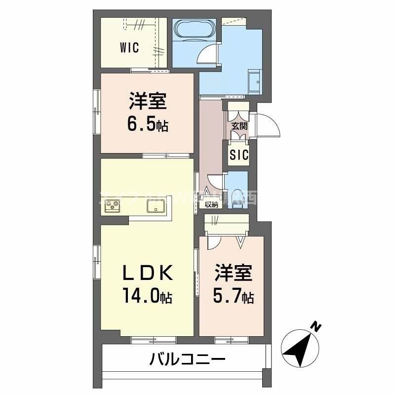 レフィシア津倉の物件間取画像