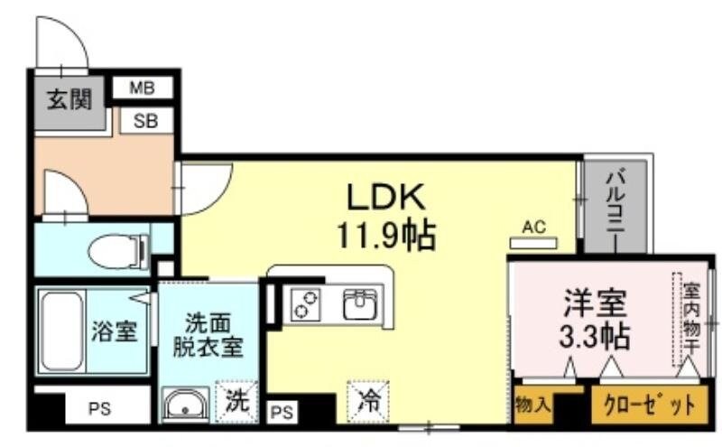 OTC田町マンションの物件間取画像