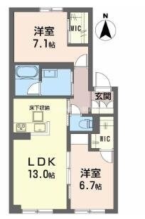 サンディアの物件間取画像