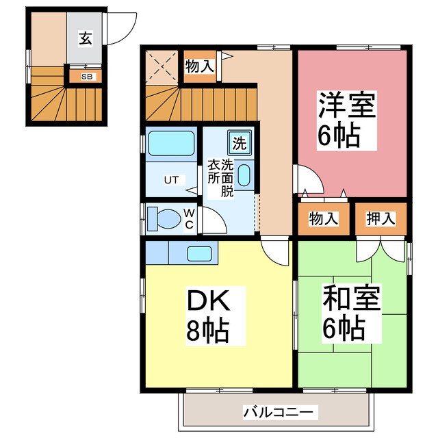 キャッスル絵夢の物件間取画像