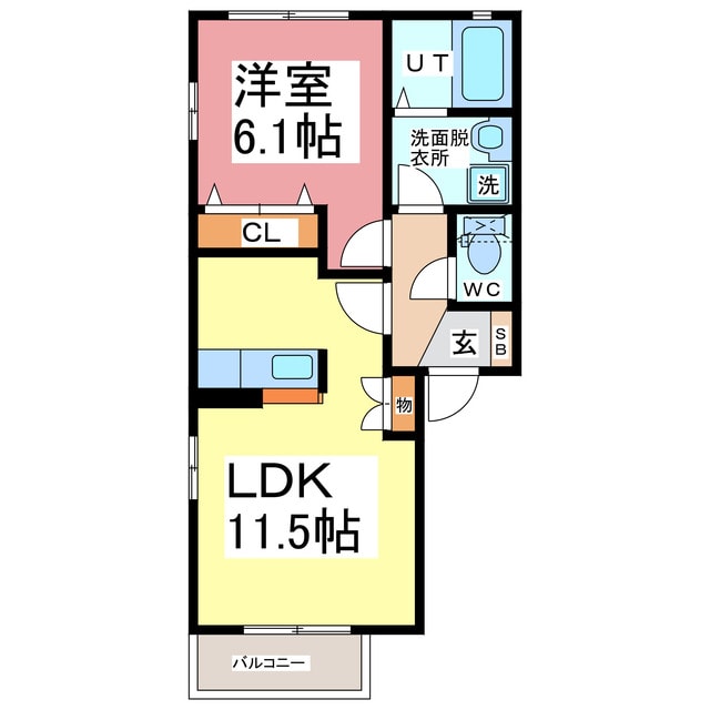 ファミーユ（若杉町）の物件間取画像