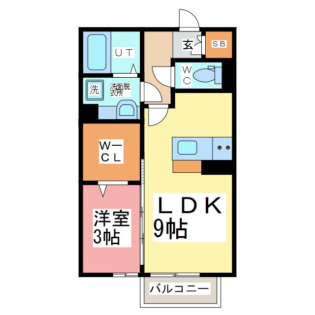 アンジェリーク高柳の物件間取画像