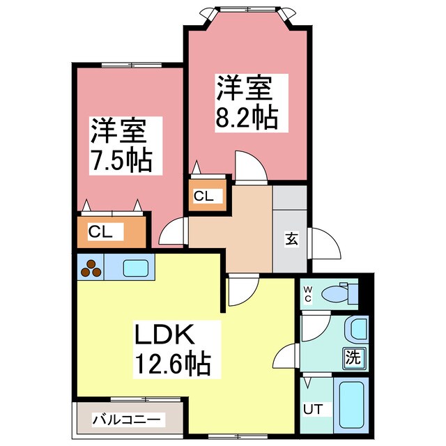 エクセルハイムの物件間取画像