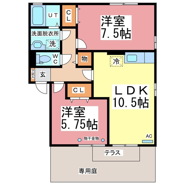 グレイスフルスクエア　B棟の物件間取画像