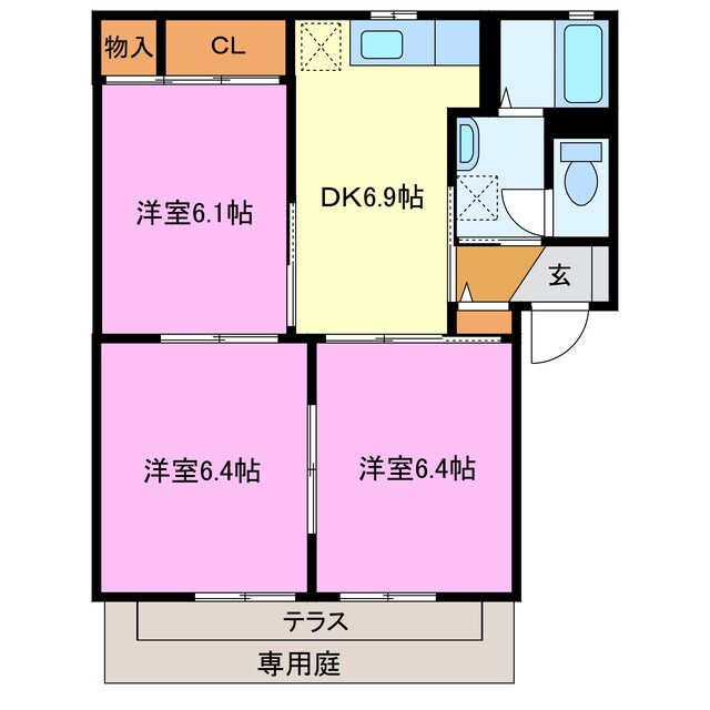 サニーコート小豆餅の物件間取画像