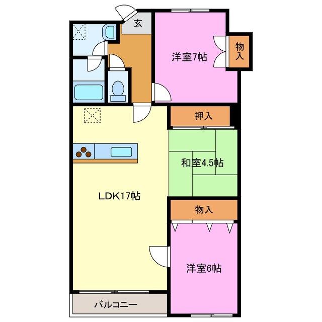 ロイヤルメゾン小豆餅の物件間取画像