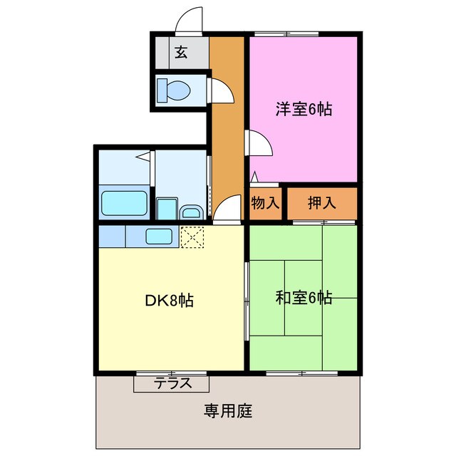 フェリーチェＡ・Ｂ（半田山）の物件間取画像