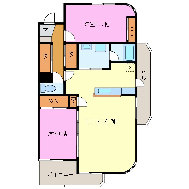 グランドール（葵西）の物件間取画像