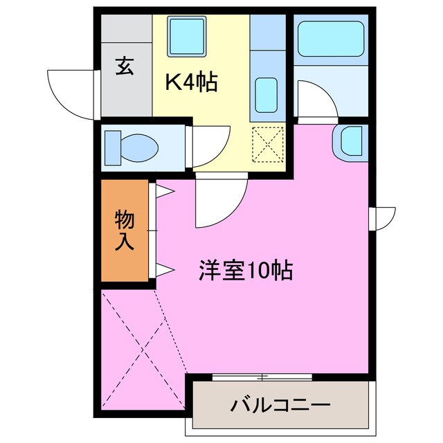 ヤングプラザＭ　Ａ・Ｂの物件間取画像