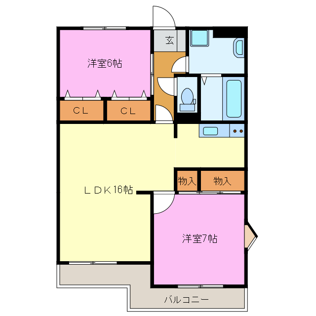 マンション大松の物件間取画像