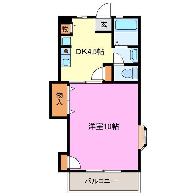 ジュネス半田Ⅱの物件間取画像