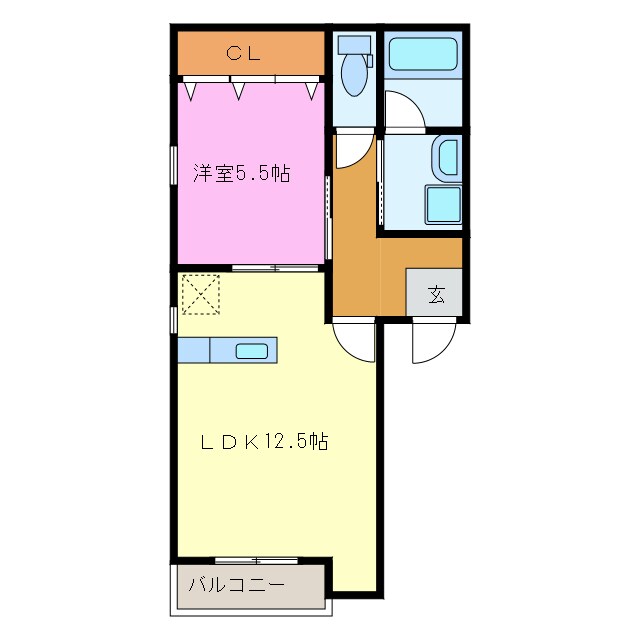 クローバー(三方原)の物件間取画像