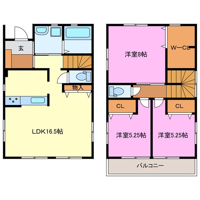 葵西2丁目貸家の物件間取画像