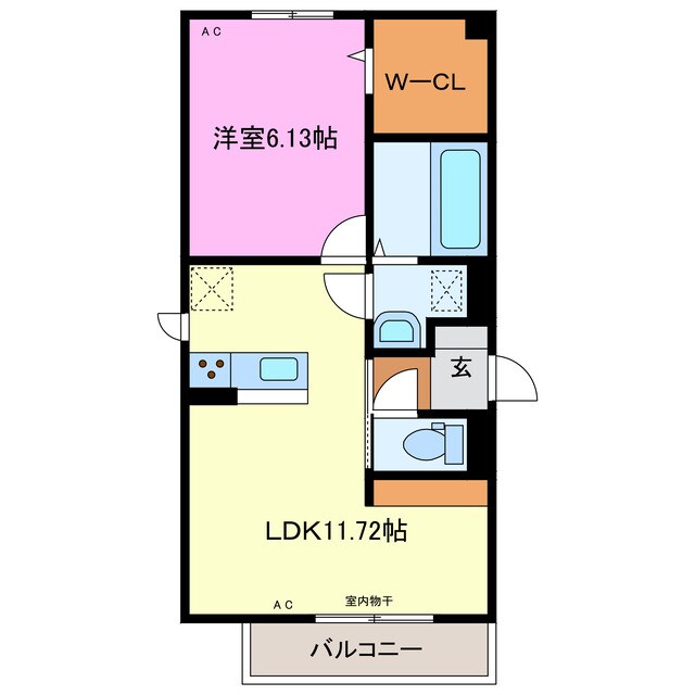 ブレーメンB棟の物件間取画像