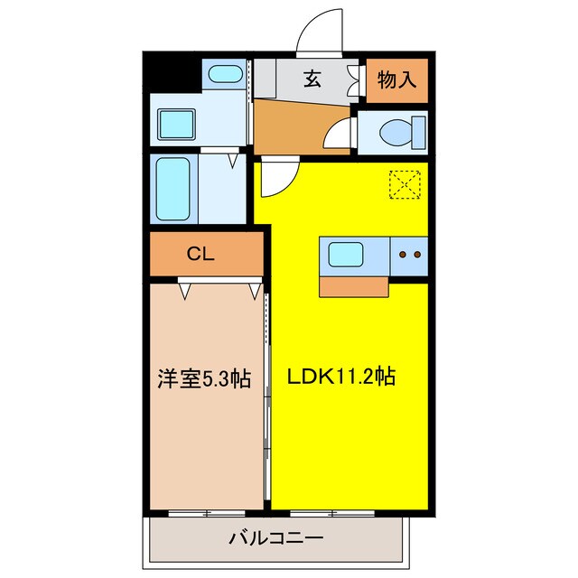 クレール半田山の物件間取画像