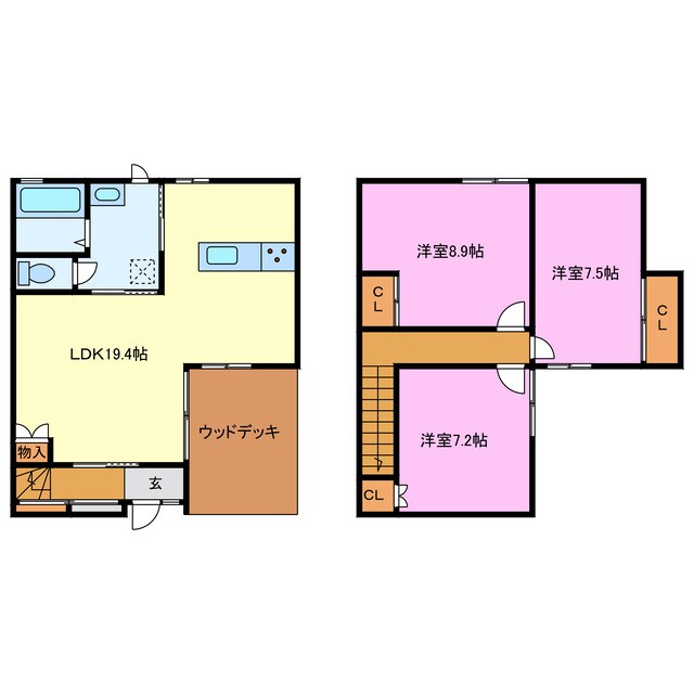 棒屋第15住吉ハイツの物件間取画像